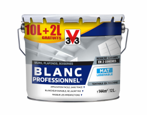 Peinture V33 Blanc mat 10L+2L bicouche